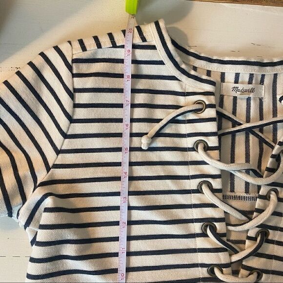 Madewell Striped Lace-Up Top   - Picture 5 of 10